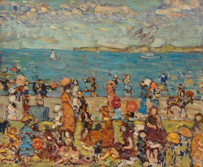 Plážová scéna od Maurice Prendergast