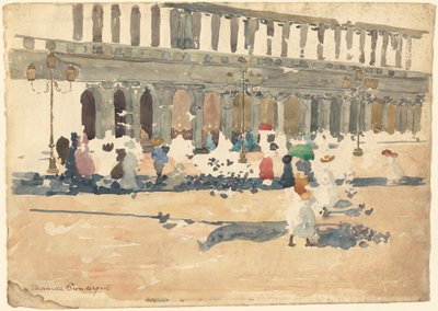 Caffè Florian v Benátkách od Maurice Brazil Prendergast