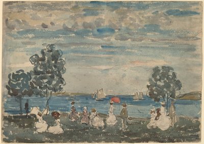 Postavy na pláži od Maurice Brazil Prendergast