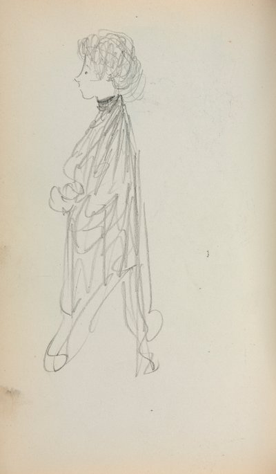 Italský skicák: Stojící žena z profilu (strana 51) od Maurice Prendergast