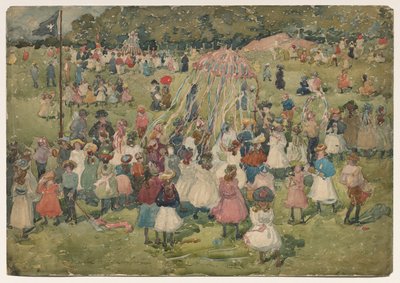 První máj, Central Park od Maurice Brazil Prendergast