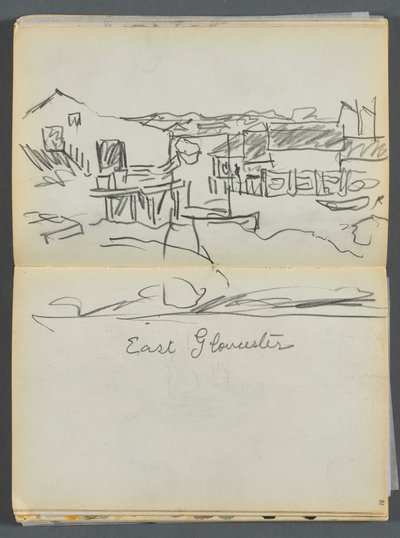 Skicář - Hotel Granite Shore, Rockport, strana 080 a 81: "East Gloucester" od Maurice Prendergast