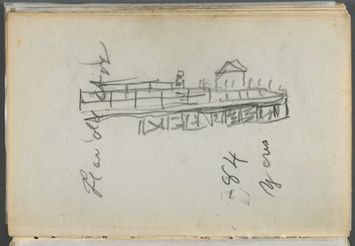 Skicář, The Dells, č. 127, strana 186: Dock od Maurice Prendergast