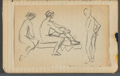 Skicák, volný list mezi stránkami. 145  146 od Maurice Prendergast
