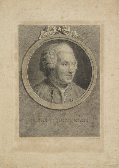 Hubert Gravelot, vyryl Jean Massard starší (1740-1822), asi 1770 od Maurice Quentin de La Tour