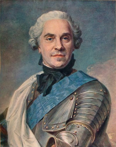 Maršál Saska, c1748 od Maurice Quentin de La Tour