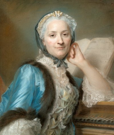 Portrét paní Anne-Jeanne Cassanéa de Mondonville, rozené Boucon (1708-1780) od Maurice Quentin de Latour