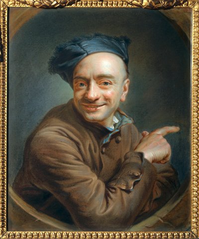 Selbstporträt im Lachen von Maurice-Quentin de La Tour