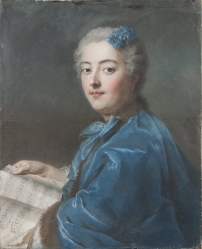 Marie Sophie de Courcillon, vévodkyně z Picquigny, princezna z Rohanu (1713-1756), La Tour, Maurice Quentin de (1704-1788). Pastel na papíře, c. 1740. Rozměry: 61 x 49,7 cm. Národní muzeum Stockholm od Maurice Quentin de La Tour