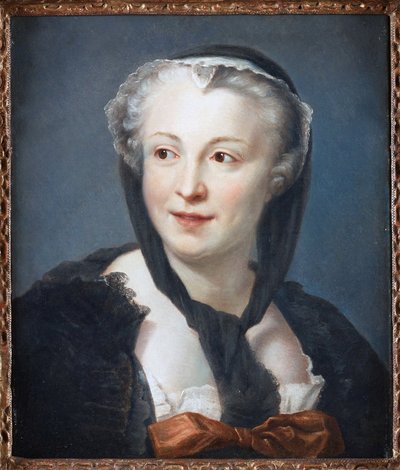 Portrét romanopisce Francoise de Graffigny (1695-1758) par La Tour, Maurice Quentin de (1704-1788). Pastel na plátně, rozměr : 46,5x38, , Soukromá sbírka od Maurice Quentin de La Tour