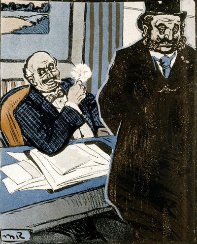 Karikatura v Talíři másla od Maurice Radiguet