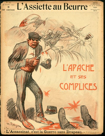 Obálka „L’Assiette au Beurre“, číslo 343, satirická barva od Maurice Radiguet