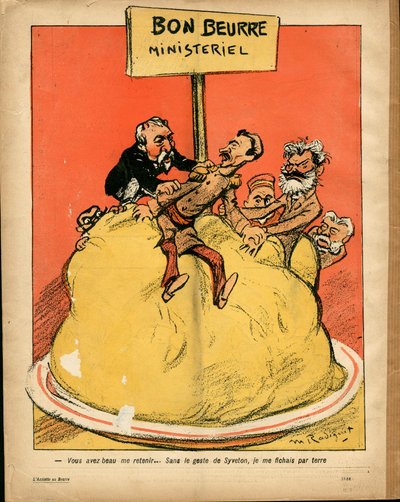 Máselný talíř, číslo 188, satirické barvy od Maurice Radiguet