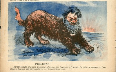 Máslový talíř, číslo 191, satirické barvy od Maurice Radiguet