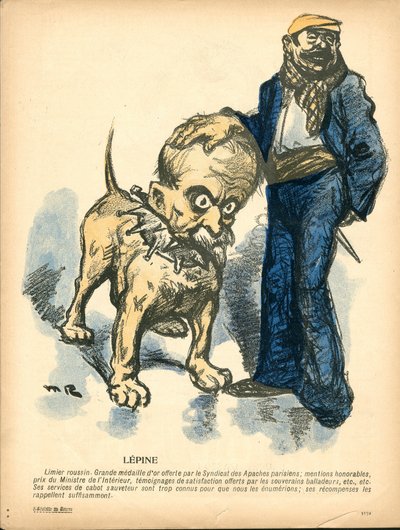 Máslový talíř, číslo 191, satirické barvy od Maurice Radiguet