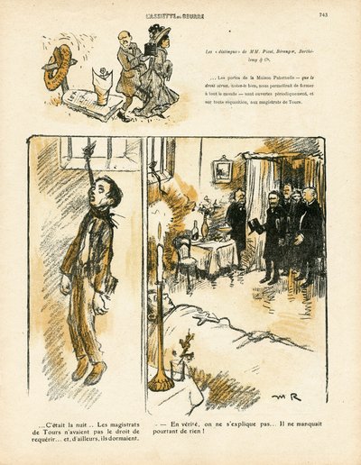 Máslový talíř, číslo 411, satirické barvy od Maurice Radiguet