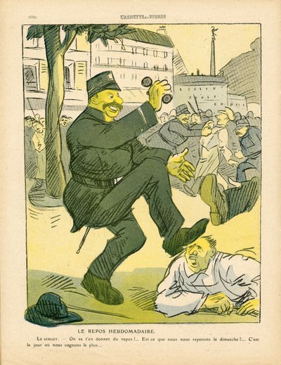 Máslový talíř, číslo 468, satirické barvy od Maurice Radiguet
