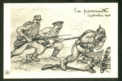 Pohlednice, satirický v ČB od Maurice Radiguet