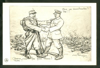 Pohlednice, satirický v ČB od Maurice Radiguet