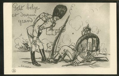 Pohlednice, satirický v ČB od Maurice Radiguet