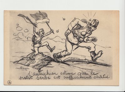 Pohlednice, satirický v ČB od Maurice Radiguet