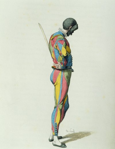 Harlekýn v roce 1858, Maurice Sand (1823-1889) od Maurice Sand