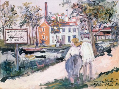 Továrna ve Villetaneuse od Maurice Utrillo