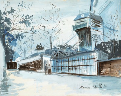 La Moulin de la Galette, Paříž od Maurice Utrillo