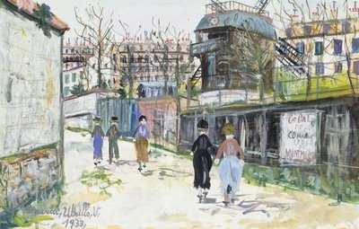 Moulin de la Galette, Montmartre od Maurice Utrillo