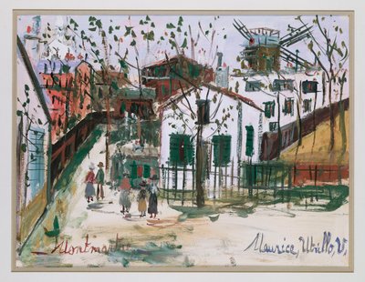 Montmartre (kvaš na papíře) od Maurice Utrillo