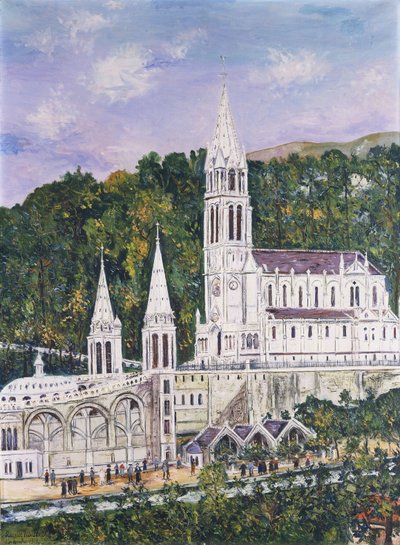 Katedrála Notre Dame v Lurdech; Bazilika Notre-Dame-De-Lourdes od Maurice Utrillo
