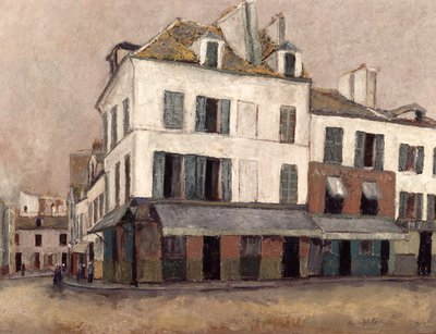 Náměstí Place du Tertre v Montmartru od Maurice Utrillo