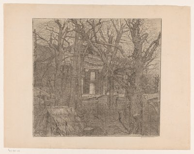 Stromy kolem domu Zahrada v Amsterdamu (původní název) od Maurits van der Valk (signed by artist)