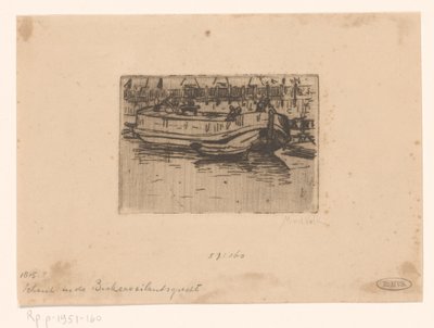 Loď v Bickersgracht, Amsterdam od Maurits van der Valk (signed by artist)