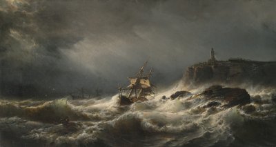 Vrak na ostrově Jersey, 1862 od Mauritz Frederik Hendrik De Haas