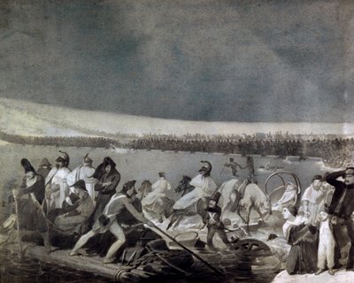 Ústup z Ruska (1812): „“ průchod Beresiny (Bereziny) francouzskou armádou 28. listopadu od Mauro Conconi