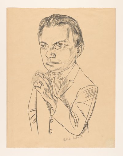Autoportrét s cigaretou od Max Beckmann (signed by artist)