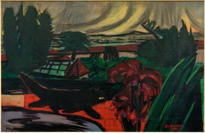 Večerní zahrada v bouřce od Max Beckmann