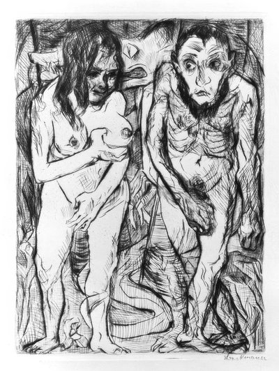 Adam a Eva od Max Beckmann