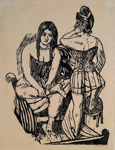 Na toaletě od Max Beckmann