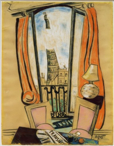 Pohled z okna (Eiffelova věž) od Max Beckmann