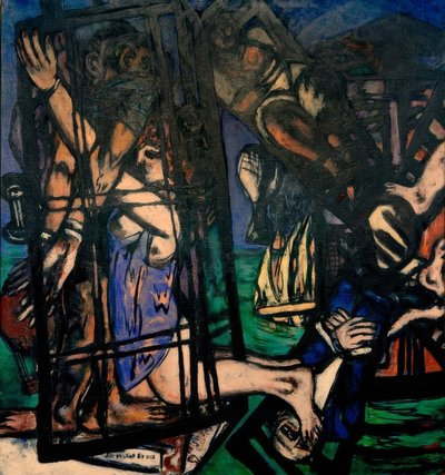 Balón s větrným mlýnem. Mlýn od Max Beckmann