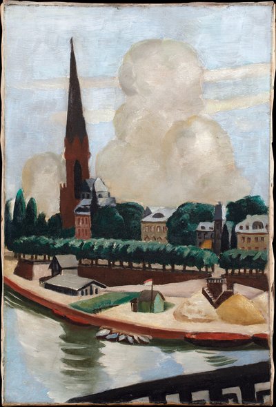 Banka na rohu Main a Church od Max Beckmann