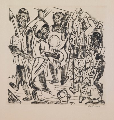 Black Dance, deska 9 z portfolia „Výroční veletrh“ od Max Beckmann