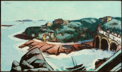 Pohled na předměstí u moře poblíž Marseille od Max Beckmann