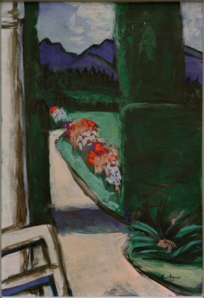 Pohled z pavilonu. Ohlstadt od Max Beckmann