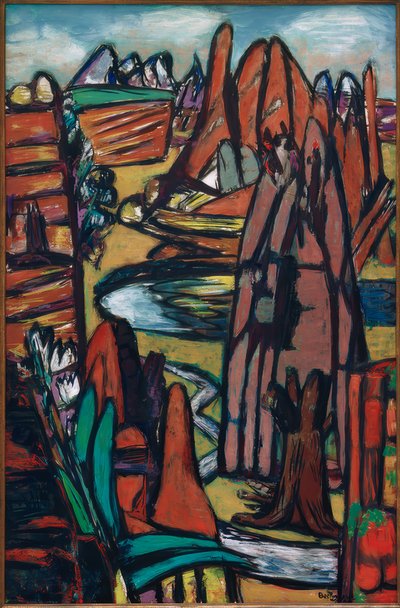 Boulder-Felslandschaft od Max Beckmann