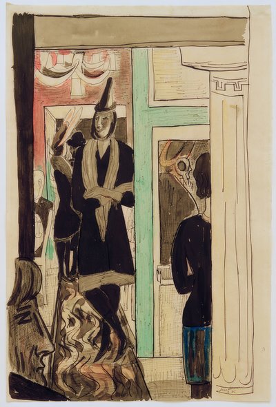 Kavárna (telefon) od Max Beckmann