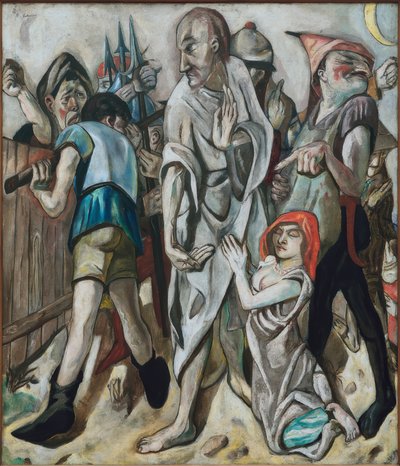 Kristus a cizoložnice od Max Beckmann