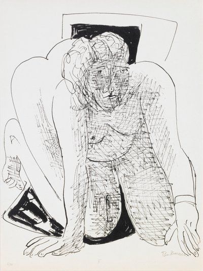 Crawling Woman, deska 5 z portfolia „Den a sen“ od Max Beckmann